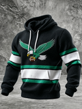 Men's Football Printed Casual Hoodie