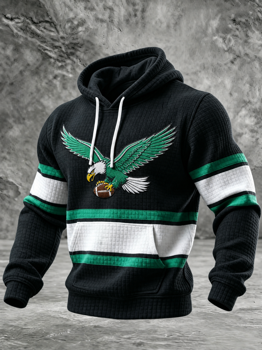 Men's Football Printed Casual Hoodie