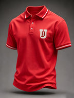 Men'S Football Printed Casual Polo Shirt