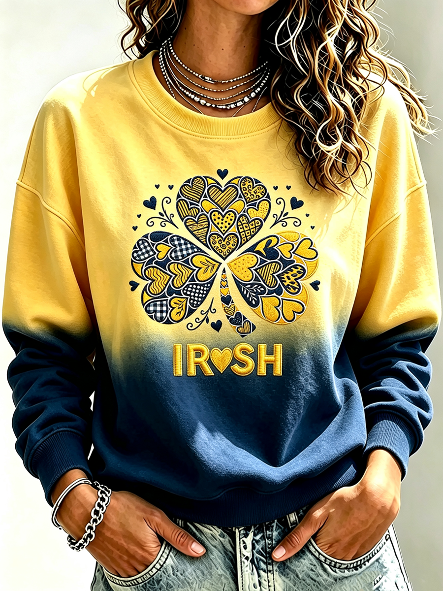 Women'S Retro Rugby Round Neck Sports Shirt