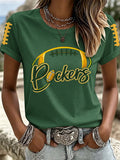 Women'S Retro Football Printed T-Shirt