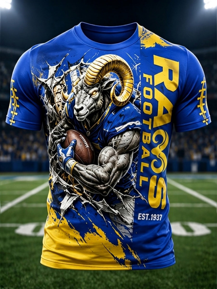 Men'S Football Game Print Casual T-Shirt