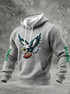 Men'S Football Printed Casual Hoodie