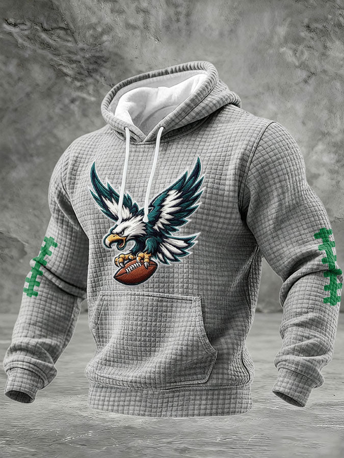 Men'S Football Printed Casual Hoodie