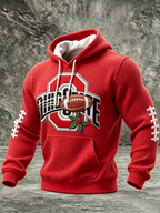 Men'S Rugby Printed Casual Hoodie