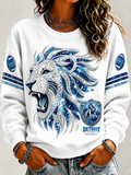 Women's Football Printed Casual Sweatshirt