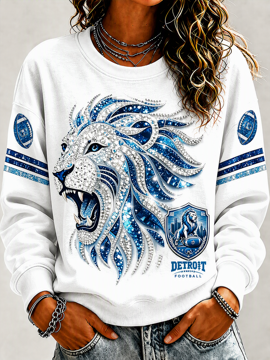 Women's Football Printed Casual Sweatshirt