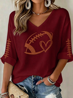 Women'S Sorry Cant Football Bye Print T-Shirt