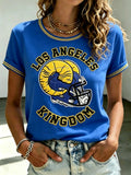 Women's Football Print Casual T-Shirt