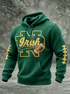 Men'S Rugby Printed Casual Hoodie