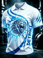 Men'S Football Fan Printed Polo Shirt