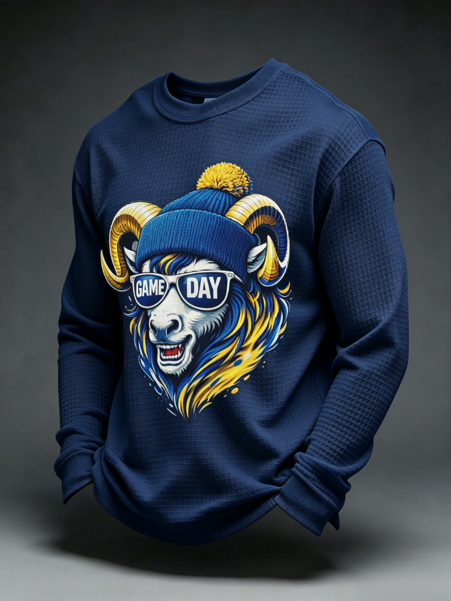Men'S Football Fan Print Casual T-Shirt