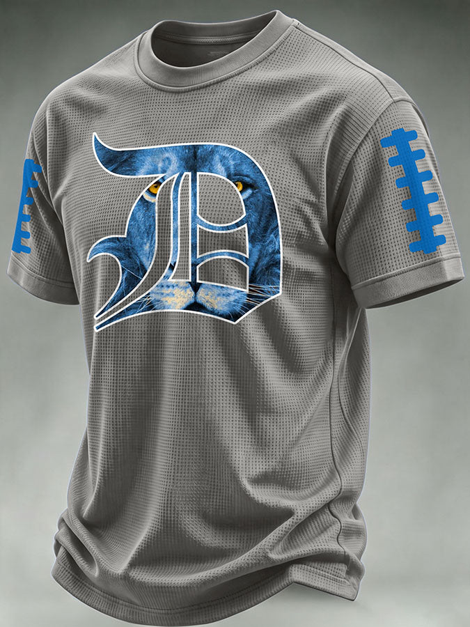 Men'S Football Print Waffle T-Shirt
