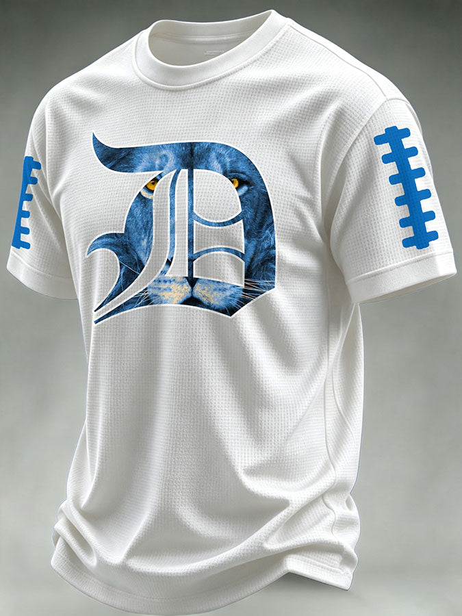 Men'S Football Print Waffle T-Shirt