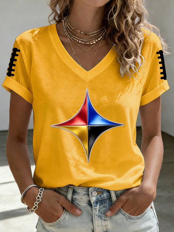 Women's Football Printed Casual Sweatshirt
