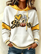 Women's Football Print Sweatshirt