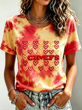 Women'S Fan Printed Round Neck T-Shirt