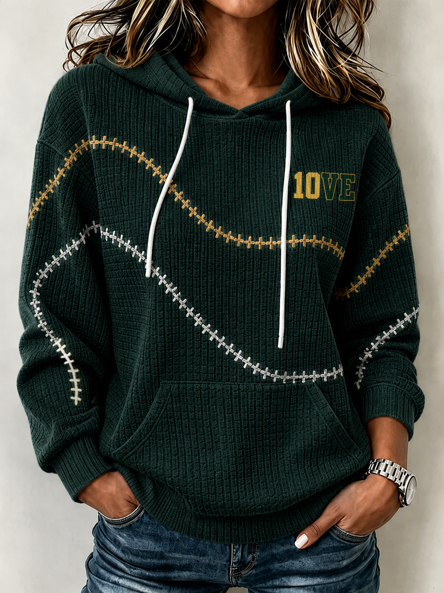 Women's Football Print Sweatshirt
