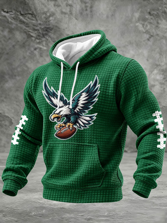 Men'S Football Printed Casual Hoodie