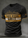 Men'S Football Printed Short Sleeved T-Shirt