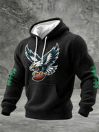 Men'S Football Printed Casual Hoodie