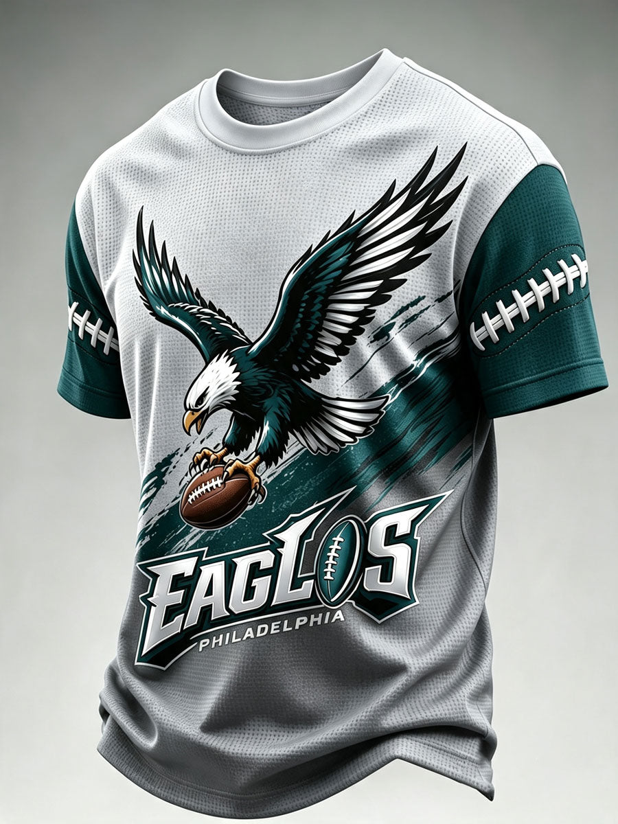 Men'S Football Fan Waffle T-Shirt