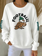 Women'S Football Eagles Fans Striped Hoodie
