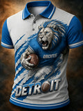 Men'S Football Fan Printed Polo Shirt