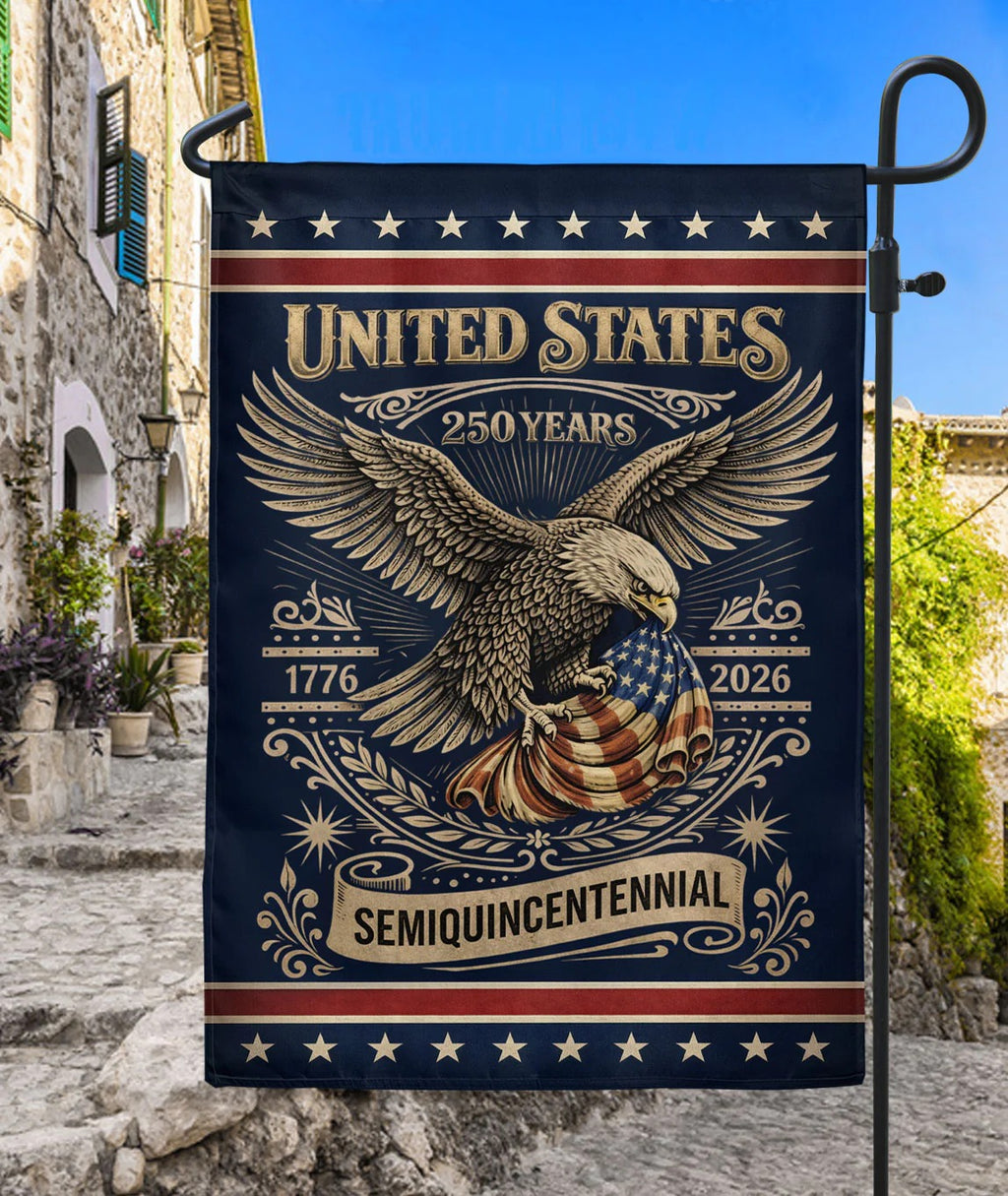 America 250Th Anniversary 1776–2026 House Flag – Patriotic Eagle USA