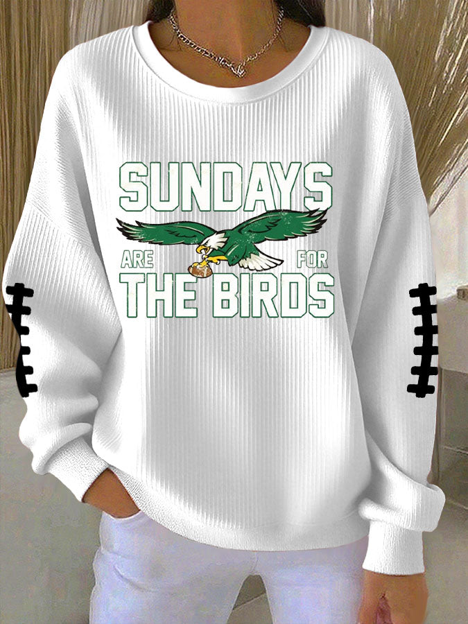 Women's Football Print Casual Sweatshirt