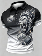 Men'S Football Fan Printed Polo Shirt