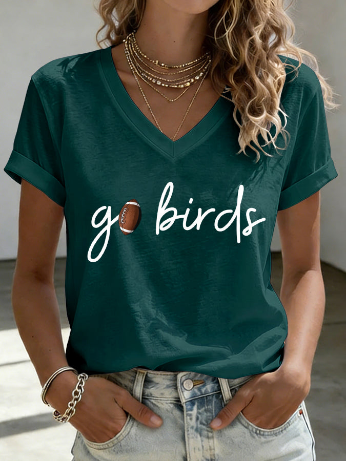 Women's Football Printed Casual Sweatshirt