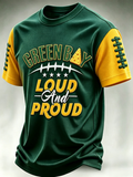 Men's Football Print Waffle T-Shirt