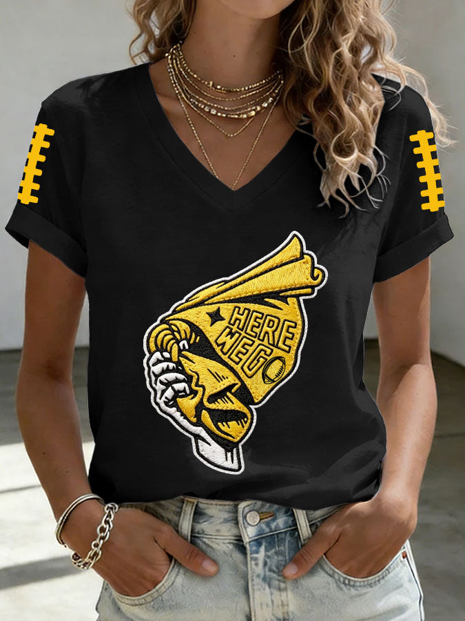 Women'S Football Print Short-Sleeve T-Shirt
