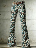 Women'S Football Print Flare Denim Jeans