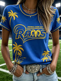 Women's Football Game Print Casual T-Shirt