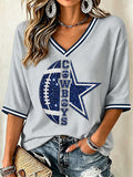 Women's Cowboy Football Enthusiasts Printed Top