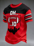 Men's Football Print Casual T-Shirt