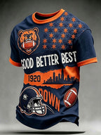 Men'S Football Fan  Print Casual T-Shirt