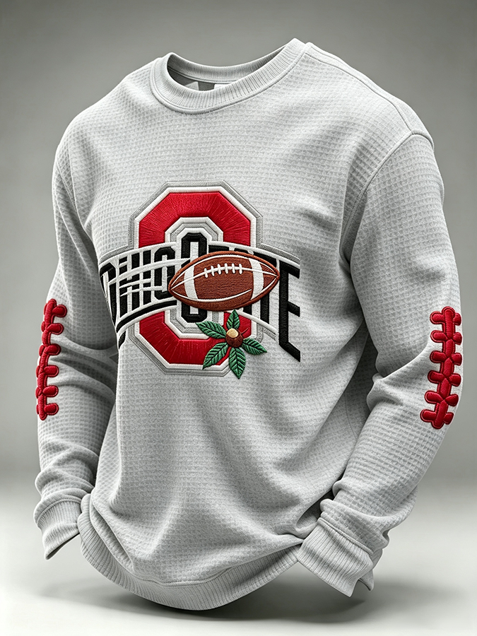 Men'S Rugby Printed Waffle T-Shirt