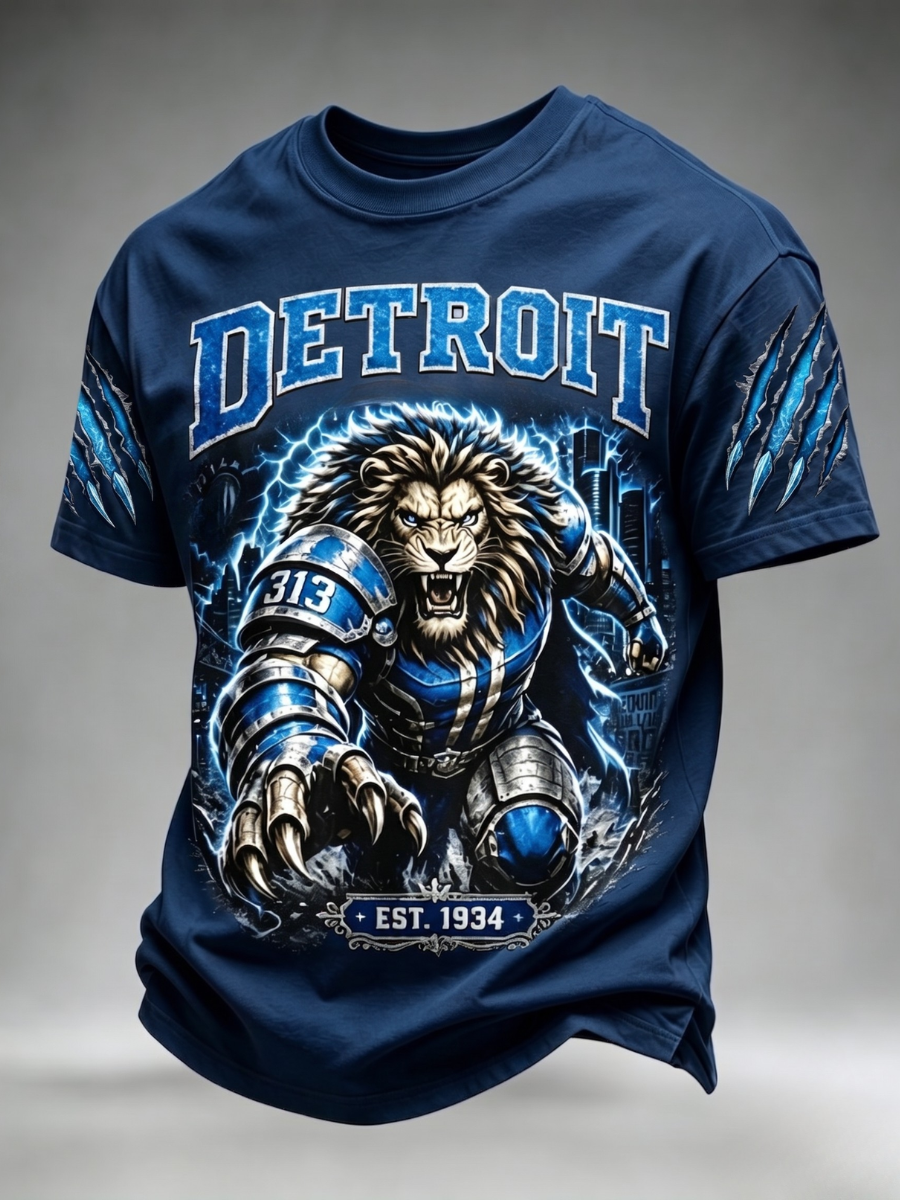 Men'S Rugby Fan Printed Casual T-Shirt