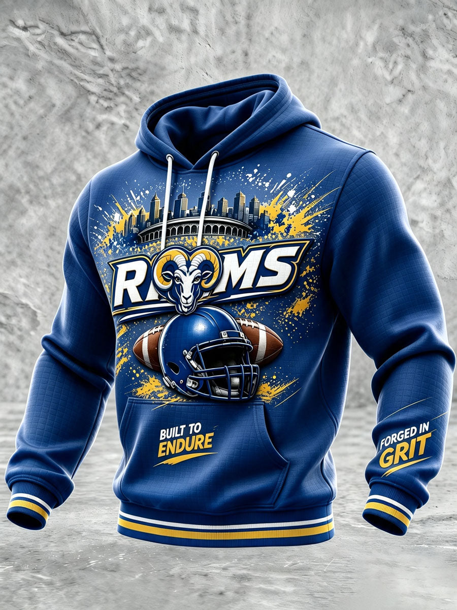 Men'S Football Game Printed Casual Hoodie
