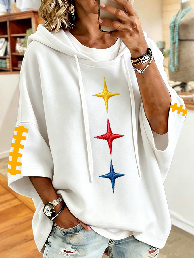 Women'S e Football Print Hoodie