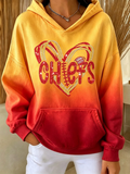 Women's Football Printed Vintage Hoodie