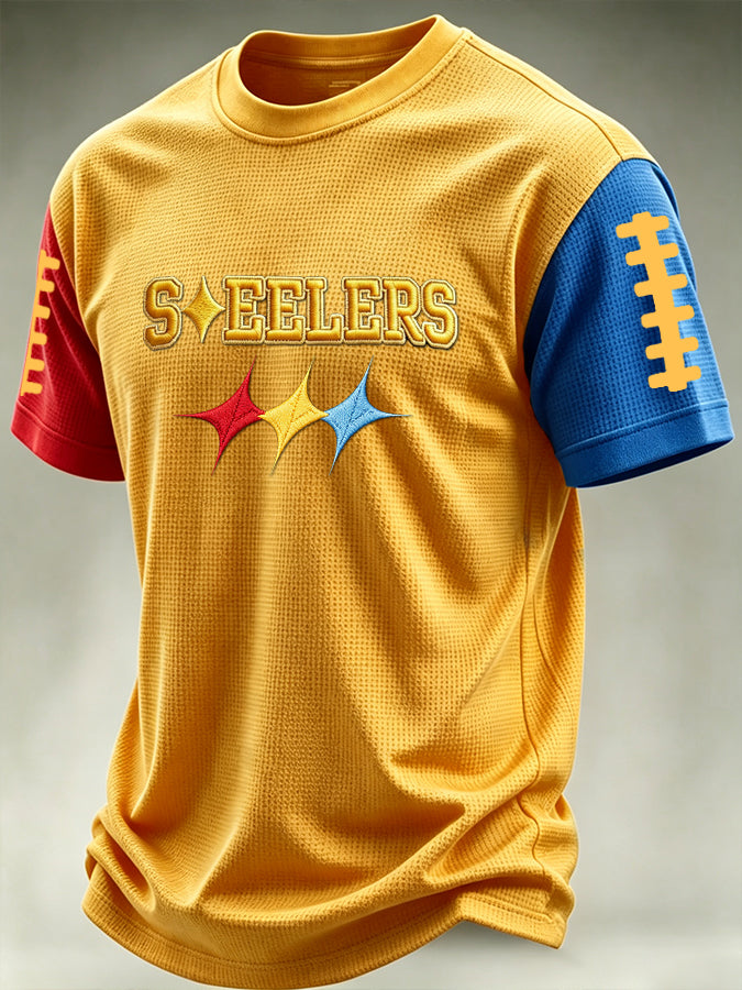 Men'S Football Print Waffle T-Shirt