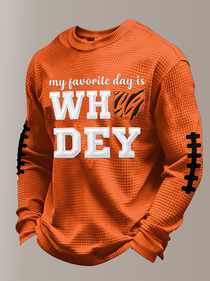Men'S Football  Printed Waffle T-Shirt