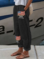 Women'S Flag Printed Casual Pants
