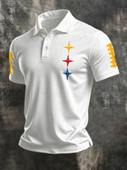Men'S Football Printed Polo Shirt