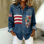 Women'S Casual American 250th Anniversary Commemorative Printed Shirt