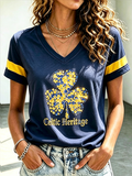 Women's Football Printed Casual Sweatshirt
